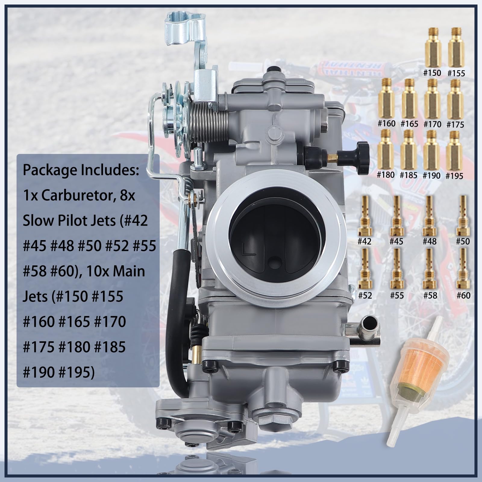 Amazon.com: YJGZSVK FCR39 Carburetor For Suzuki DRZ400S DRZ400E